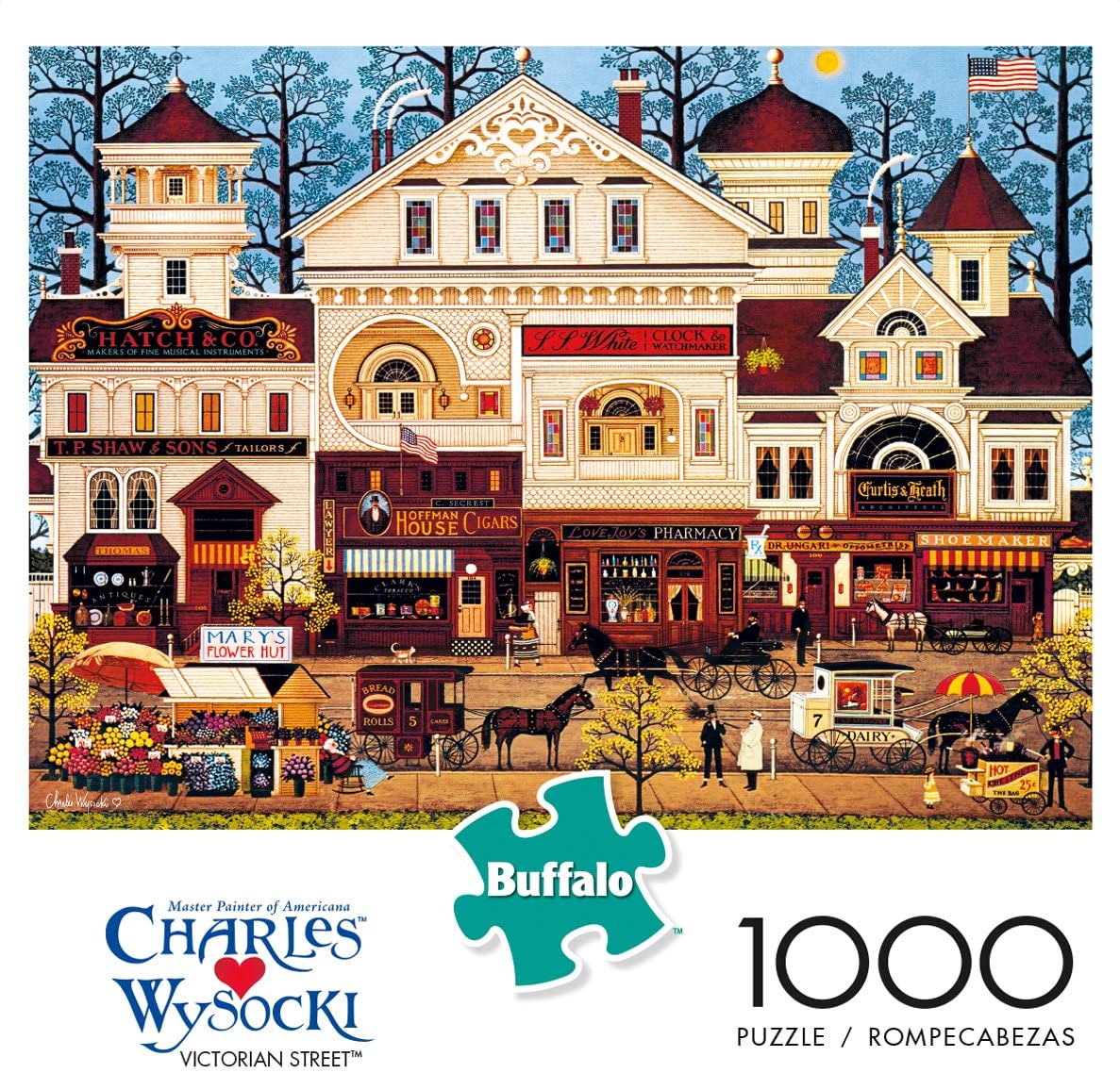 Buffalo Charles Wysocki Victorian Street 1000 Piece Puzzle image 0